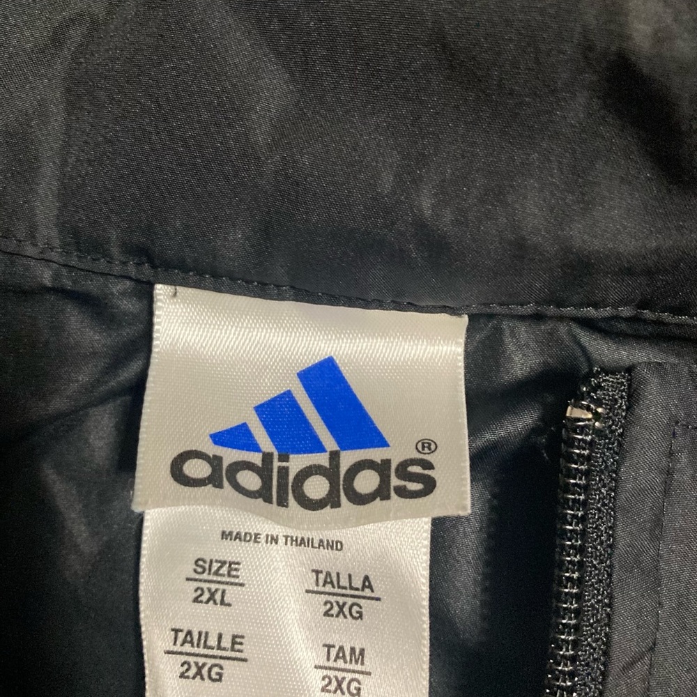 ❤️Adidas❤️ 2XL black zip up windbreaker - Picture 4 of 5